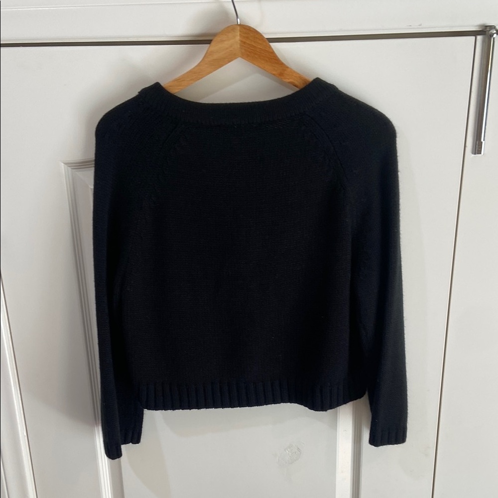White House Black Market Black Button-Up Women's Sweater size XL - Picture 4 of 7